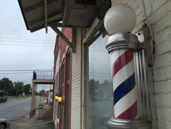 An old barber shop spinner